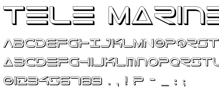 Tele-Marines Shadow font